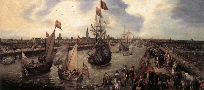 Adriaen Pietersz Vande Venne The Harbour of Middelburg Spain oil painting art